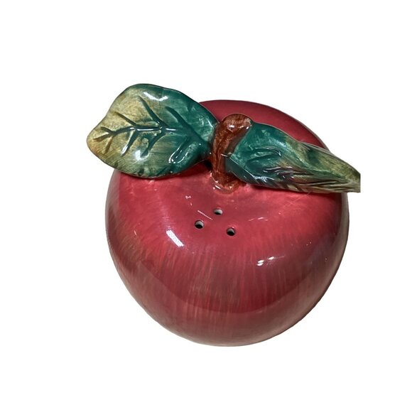 Oneida Apple Salt and Pepper Shakers, Yellow Apple and Red Apple Shakers - Picture 3 of 12